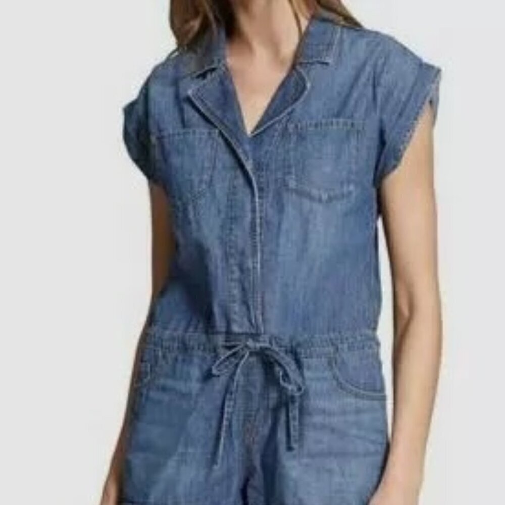 Anthropologie Sanctuary Denim Romper - Stylish Blue Scout